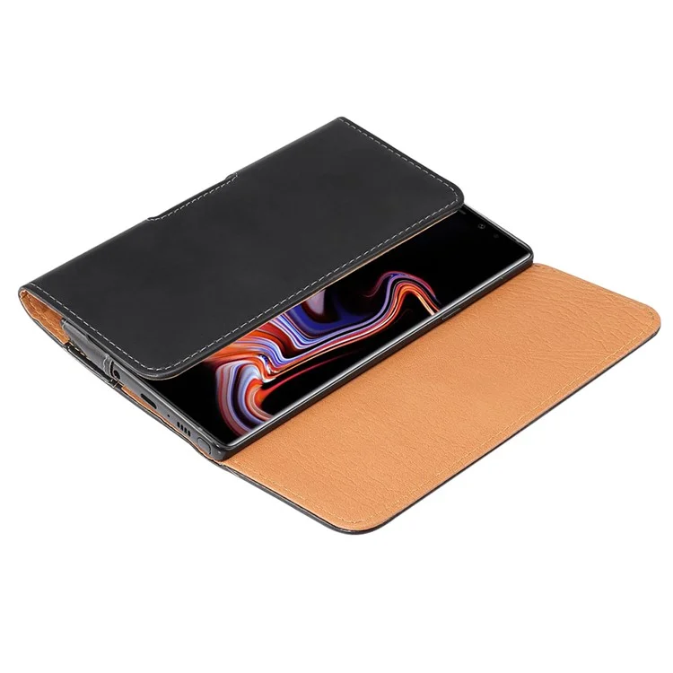 Glossy PU Leather Phone Pouch Belt Clip Case Belt Loop Waist Purse for Phone Size Between 6.7-6.9 Inches