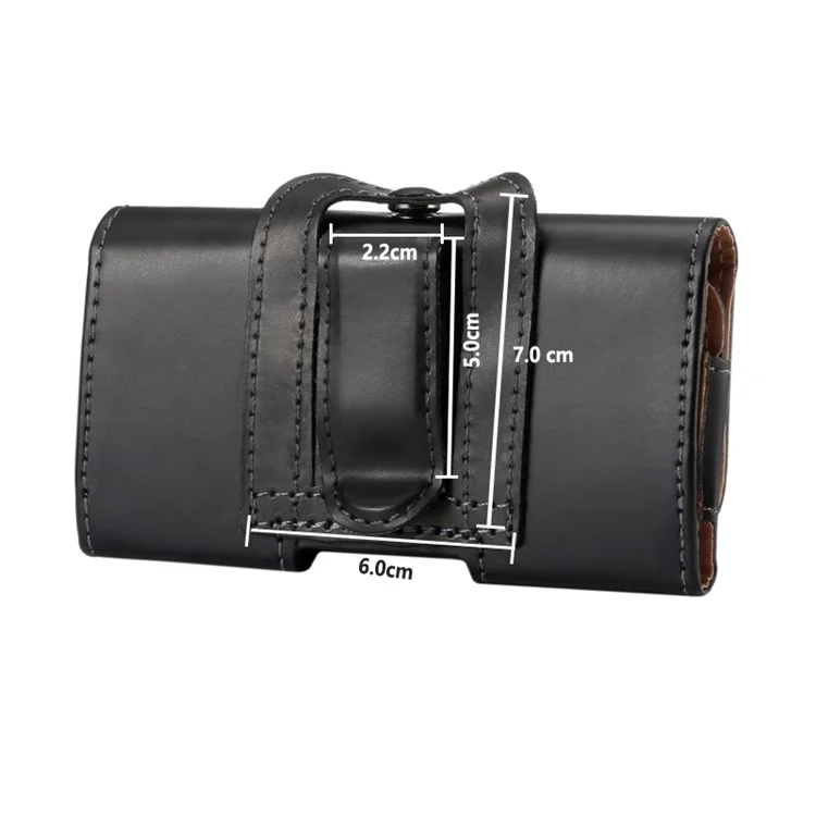 Glossy PU Leather Phone Pouch Belt Clip Case Belt Loop Waist Purse for Phone Size Between 6.7-6.9 Inches