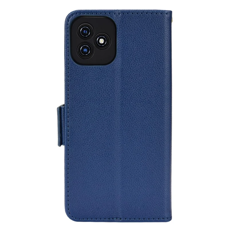 For Blackview Oscal C20/C20 Pro PU Leather + TPU Phone Case Well-protected Litchi Texture Cover with Wallet - Dark Blue