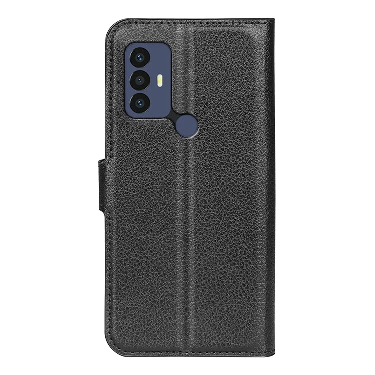 Per TCL 30E/TCL 30 SE/TCL 306/TCL 305 Custodia a libro in pelle PU con copertura magnetica e supporto - Nera