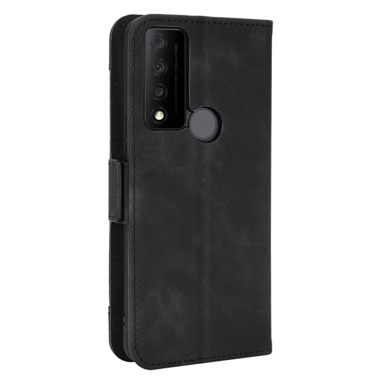 Para TCL 30 V 5G/30 XE 5G PU Cuero Multifuncional Magnética Magnética Flande - Negro