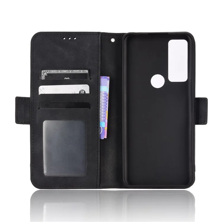 Para TCL 30 V 5G/30 XE 5G PU Cuero Multifuncional Magnética Magnética Flande - Negro