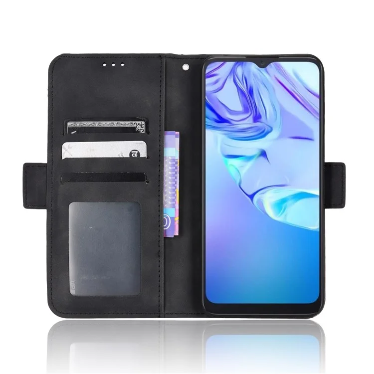 Pour TCL 30 se / 30e / 306/305 / Sharp Aquos v6 / v6 Plus Porte-carte Style de Portefeuille PU Cuir PU Cuir PU Multifonctionnel Pliable Stand Phone Protector - le Noir