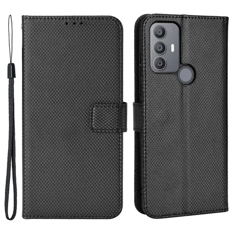Для TCL 30 SE/30E/306/305/Sharp Aquos V6/V6 Plus All-включенная Защита, Защищающая Антиборочная Кошелька PU - Черный