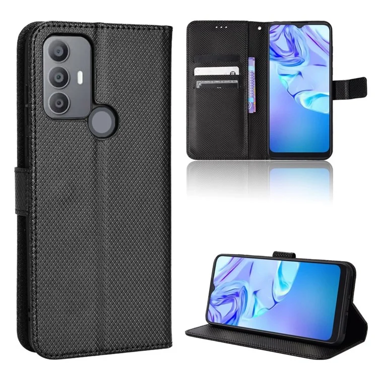Для TCL 30 SE/30E/306/305/Sharp Aquos V6/V6 Plus All-включенная Защита, Защищающая Антиборочная Кошелька PU - Черный