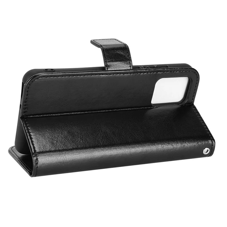 Para TCL 303/Alcatel 1b (2022) Casa de Telefone de Proteção Textura Crolia PU PU Cahetra Chumgel Stand Stand Com Strap - Preto