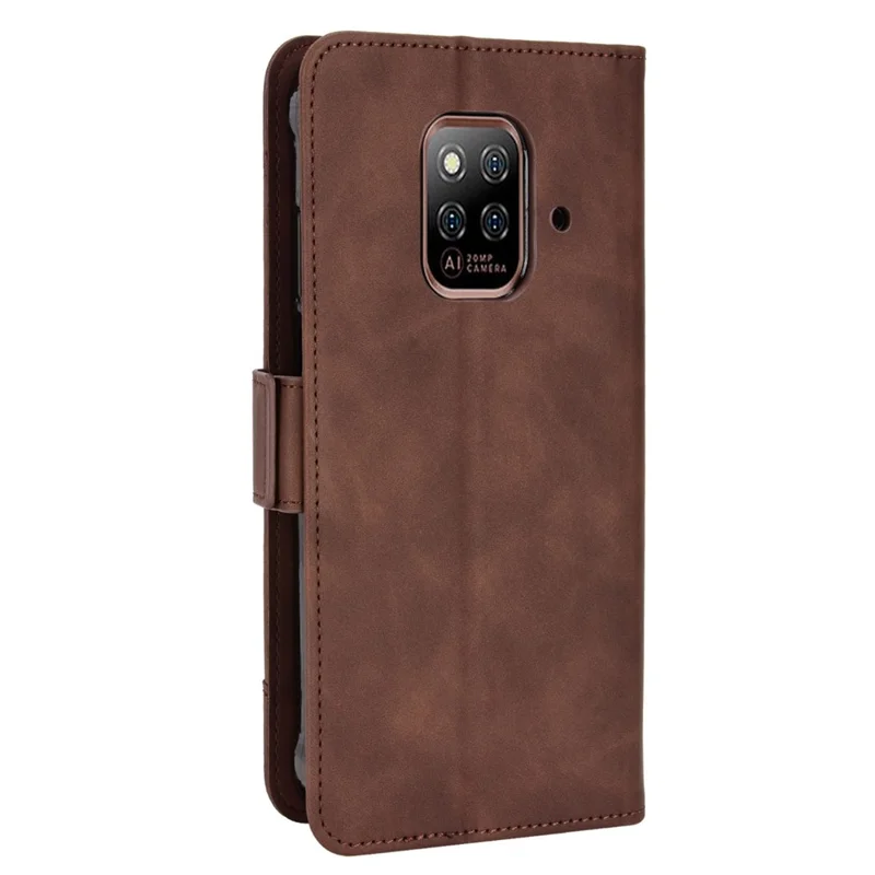 Para Ulefone Power Armor 14 4G/14 Pro 4G Soporte Multitarjeta Ranuras Billetera Funda de Teléfono Cuero PU Soporte Magnético Flip Cubierta Protectora - Marrón