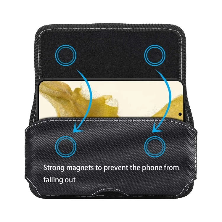 6.5 inch Phones Case Universal Oxford Cloth Waist Holster Belt Clip Bag Horizontal Pouch