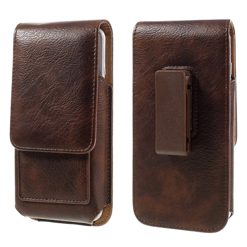 Leather Pouch Case with Card Slot for 6/6s/7/8/SE (2020)/SE (2022) 4.7 inch Size: 14 x 7 x 1.5cm - Brown