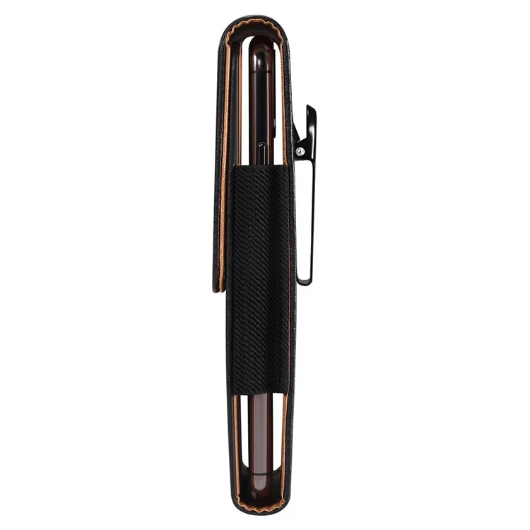 Étui de téléphone vertical pour la taille pour les téléphones portables de 6,7 à 6,9 pouces, texture de peau de litchi, en cuir PU avec boucle dorsale