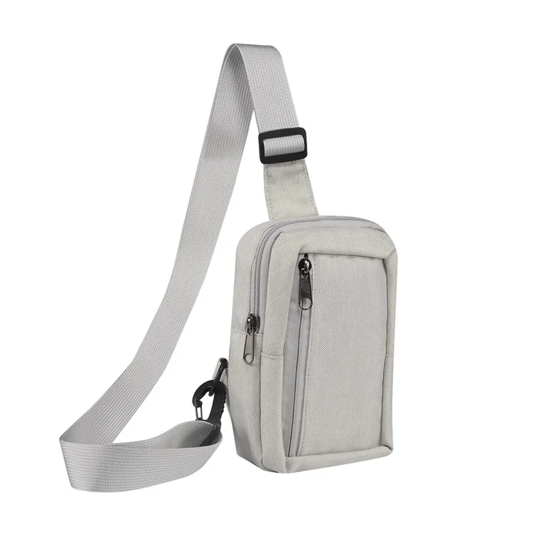 Sac à bandoulière pour téléphone de 6,5''/6,9''/7,2'' Résistant à l'eau en nylon Sac de sport décontracté Sac de voyage - Beige