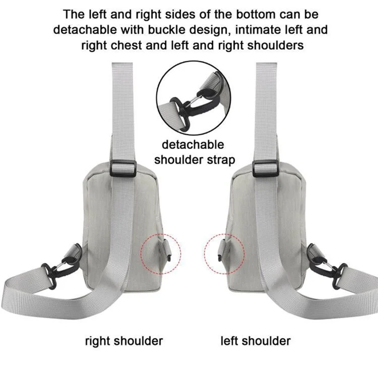 Sac à bandoulière pour téléphone de 6,5''/6,9''/7,2'' Résistant à l'eau en nylon Sac de sport décontracté Sac de voyage - Beige