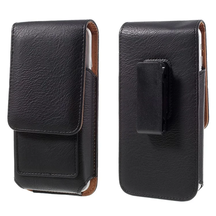 Caixa de Bolsa de Couro de Clipe de Cinto Para Samsung Galaxy S7, Tamanho: 15 x 8 x 1,8cm - Preto