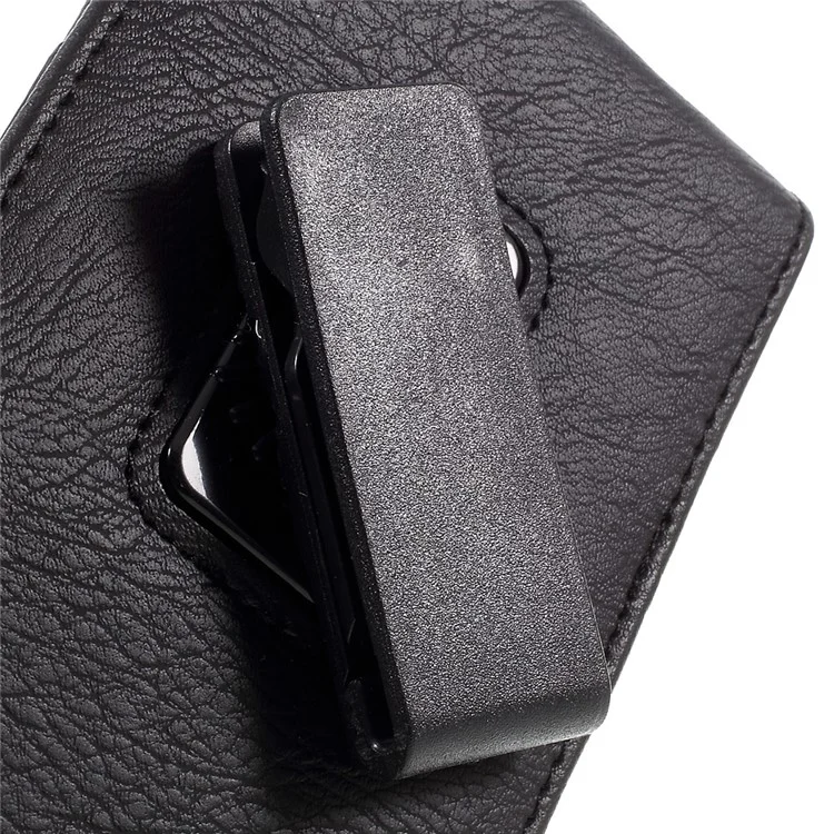 Caixa de Bolsa de Couro de Clipe de Cinto Para Samsung Galaxy S7, Tamanho: 15 x 8 x 1,8cm - Preto