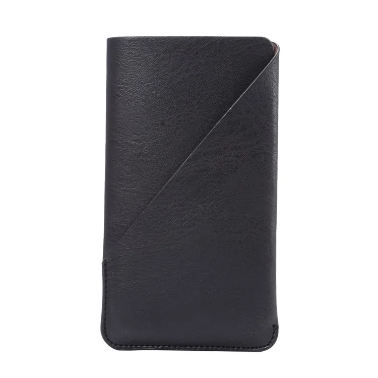 Elephant Skin Leather Pouch Case for Samsung A9/Huawei Mate8, Size: 170 x 95mm - Black