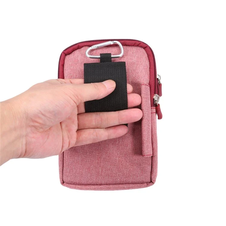 Universal Jean Pano Gancho Loop Capa Para IPhone 6S Plus / Samsung Galaxy Mega 6.3 I9200 - Vermelho