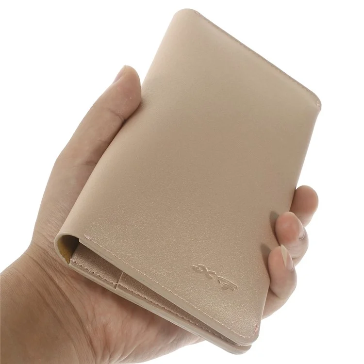Wallet Leather Universal Cover for iPhone 7 Plus/ 6s Plus/Samsung A9, Size: 180 x 81mm - Gold