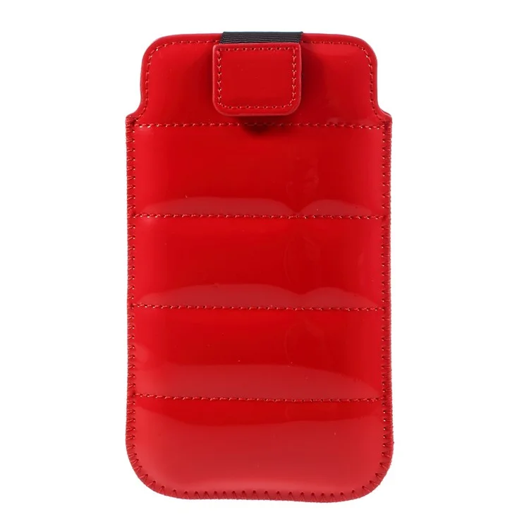Universal Glossy Leather Sleeve Cover for iPhone 6s Plus/Samsung Galaxy S7 edge etc, Size: 16 x 9cm - Red