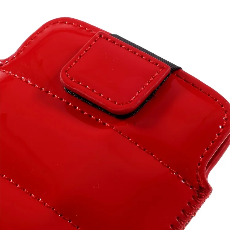 Universal Glossy Leather Sleeve Cover for iPhone 6s Plus/Samsung Galaxy S7 edge etc, Size: 16 x 9cm - Red