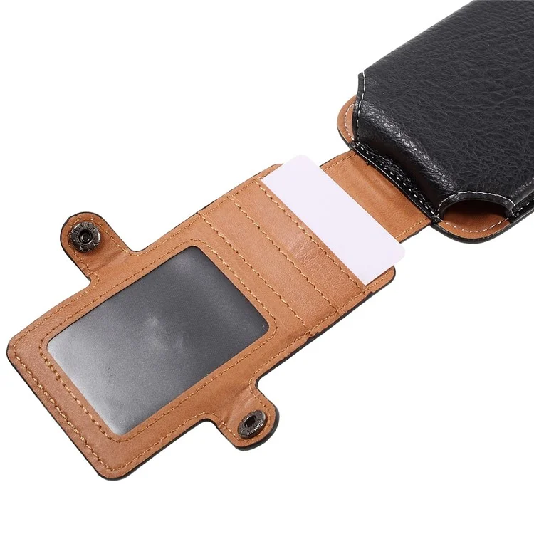 Outdoor Camping Hiking Card Holder Bag Pouch for iPhone 7 Plus/ 6s Plus, Size: 175x85x15mm - Black