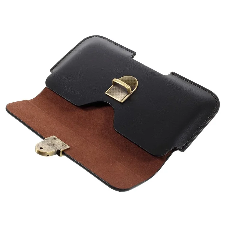 Business Leather Holster Case with Snap Fastener for iPhone 6 6s 4.7, Size: 140 x 75mm - Black