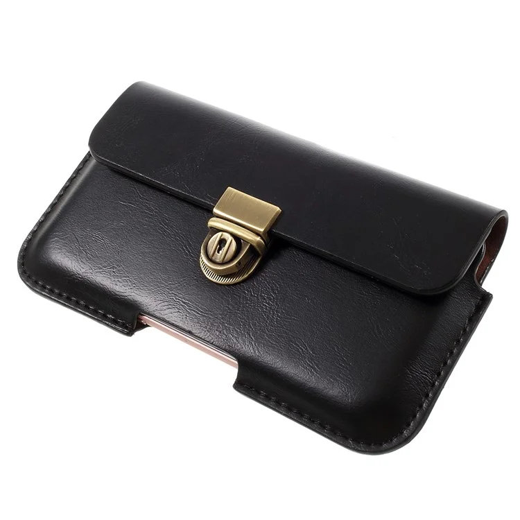 Business Leather Holster Case with Snap Fastener for iPhone 6 6s 4.7, Size: 140 x 75mm - Black