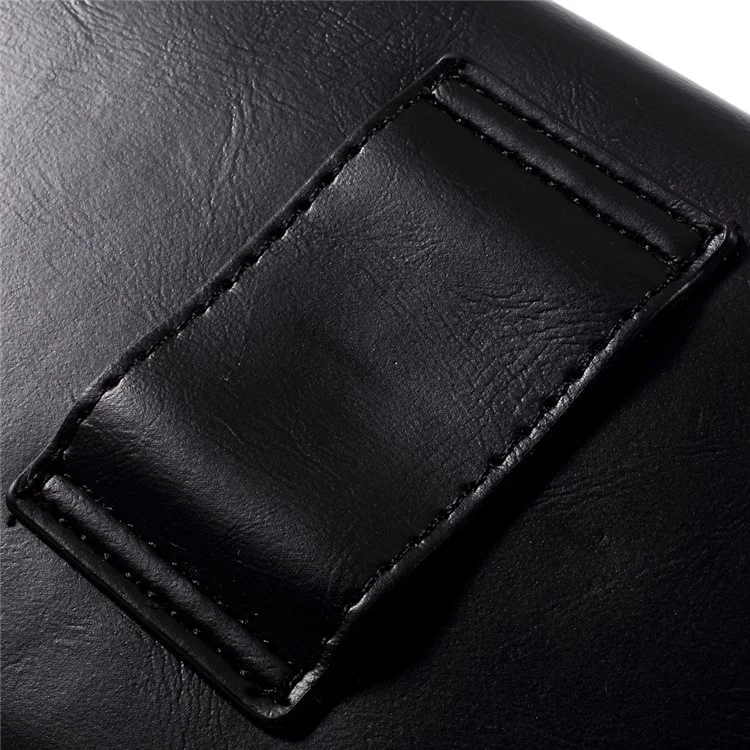 Smooth Leather Holster Pouch for Samsung Galaxy A9 (2016), Size: 163 x 82 x 9mm - Black