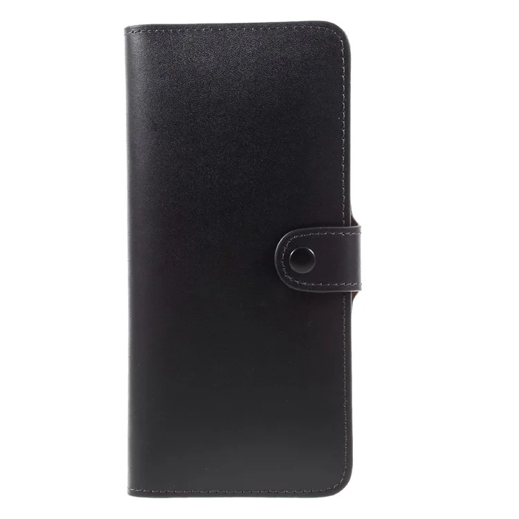 Split Leather Wallet Pouch for iPhone 7 6s / Sony Z5 Compact, Size: 140 x 72mm - Black