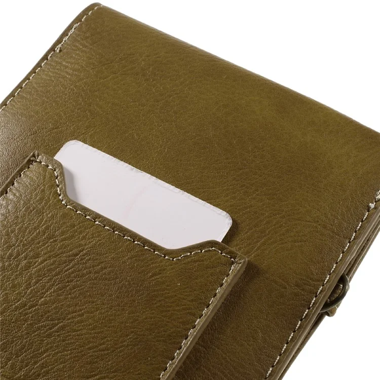 Borsa Per Custodie in Pelle Rhino Texture Con Spalla Per Iphone 7 Plus/Samsung A9 Ecc. - Marrone