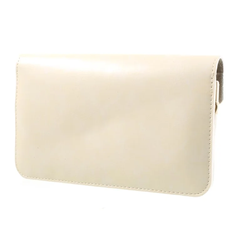 Borsa a Tracolla Per Custodia in Pelle Liscia Per Iphone 7 Plus/Sony Xperia XA Ultra Ecc - Beige