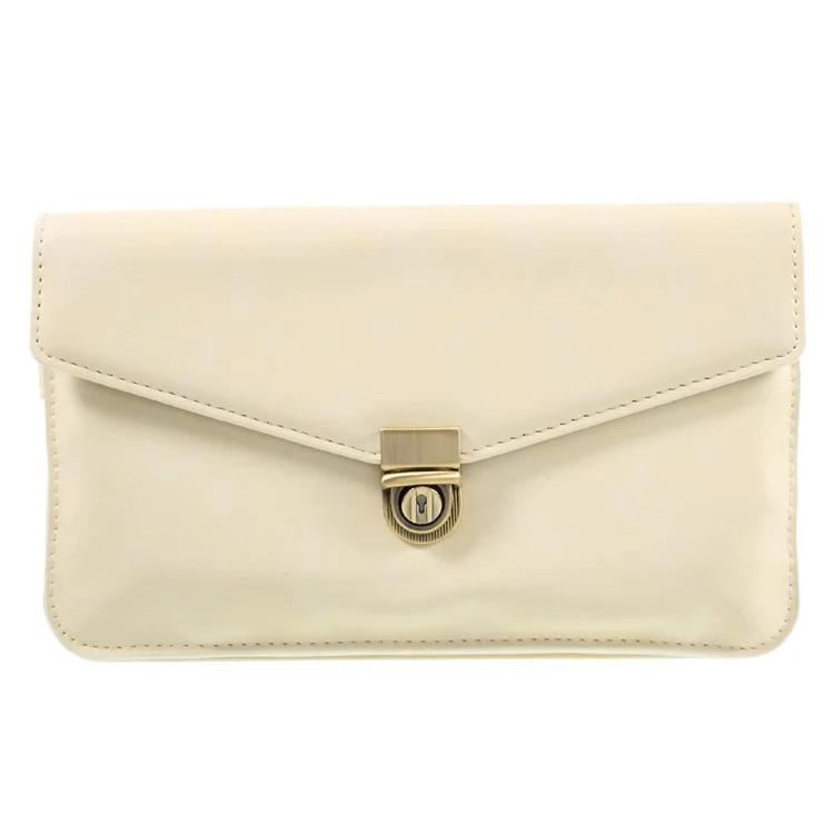 Borsa a Tracolla Per Custodia in Pelle Liscia Per Iphone 7 Plus/Sony Xperia XA Ultra Ecc - Beige