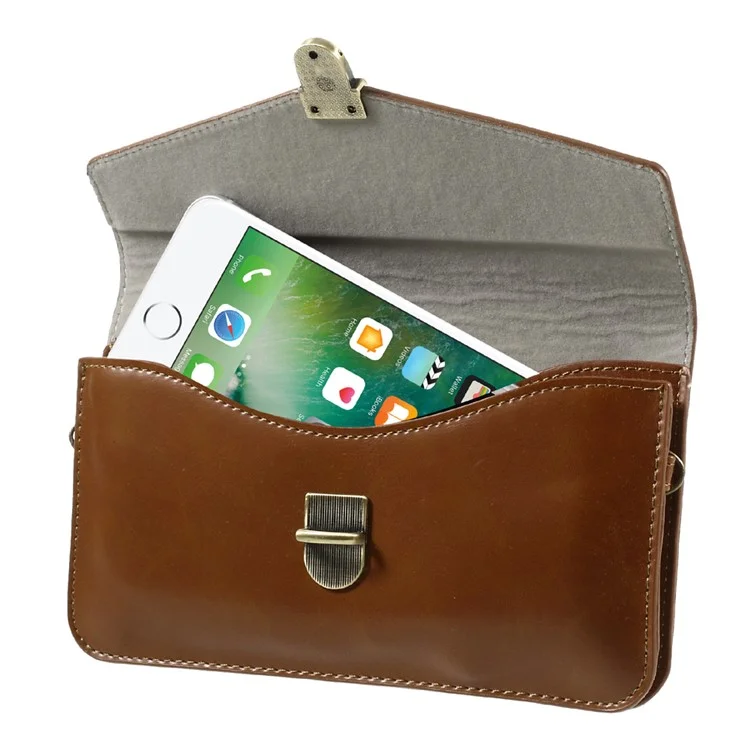 pu Leder Crossbody Bag Beutel Für Iphone 7 Plus/Sony Xperia xa Ultra Usw. - Braun