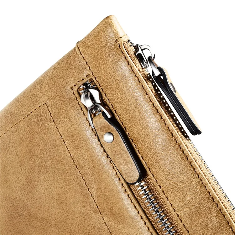 ICARER Genuine Leather Zipper Sleeve Pouch Case for iPad Mini 4 Etc