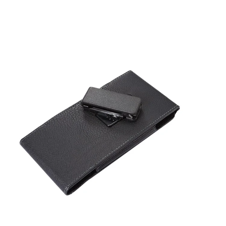 Litchi Grain Leather Belt Clip Vertical Holster Case for Samsung S7 Edge, Size: 16 x 7.8 x 1.8cm - Black