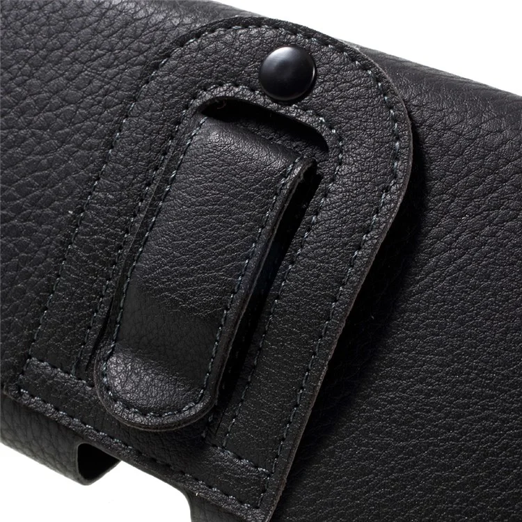 Litchi Leder-holster-deckung Dual-layer-münz-/karten-slots-beutel Für Iphone 8 Plus / Samsung S9+, Größe: 160 x 83 x 10 mm