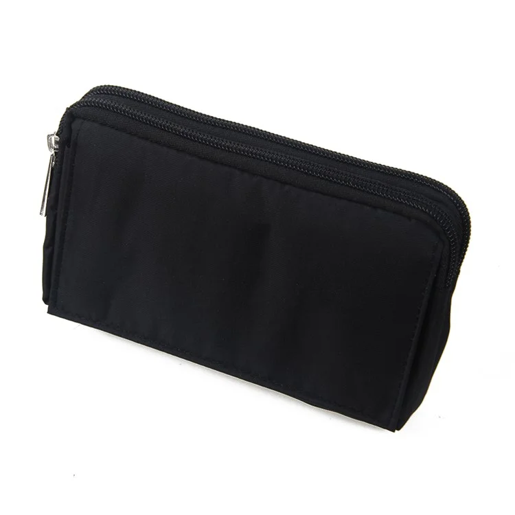 Universal Cloth Pouch Bag with Handy Strap for iPhone 6s Plus/Samsung Galaxy S7 edge etc, Size: 15.5 x 9 x 1cm - Black