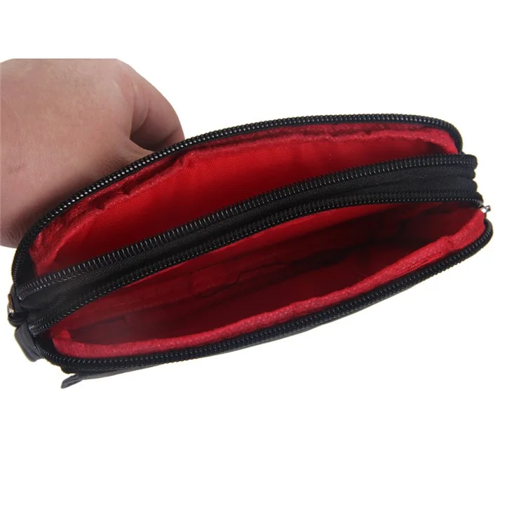 Universal Cloth Pouch Bag with Handy Strap for iPhone 6s Plus/Samsung Galaxy S7 edge etc, Size: 15.5 x 9 x 1cm - Black