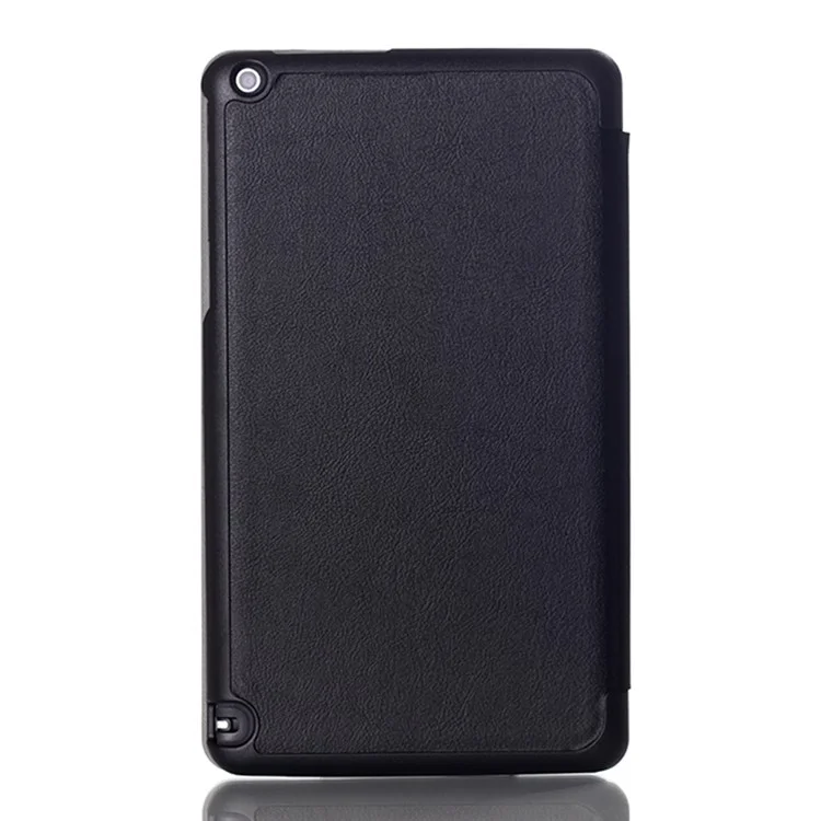 Tri-fold Stand Leather Smart Case for Nvidia Shield K1 - Black