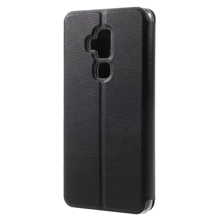 OCUBE PU Leather Flip Stand Cell Phone Cover for Blackview S8 - Black