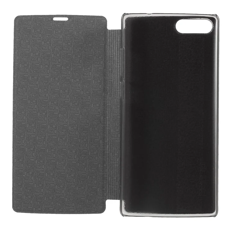 OCUBE PU Leather Flip Stand Cell Phone Case for HomTom S9 Plus - Black