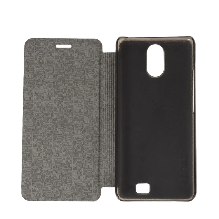OCUBE PU Leather Stand Flip Case for HomTom S12 - Black