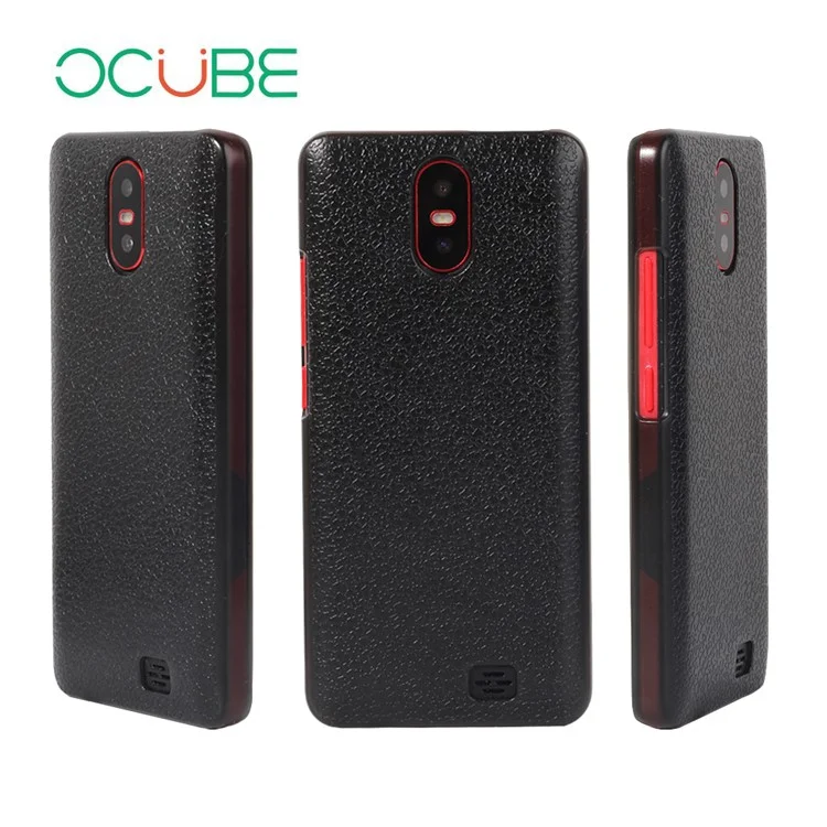 OCUBE Litchi Texture Plastic Phone Back Case for HomTom S12 - Black