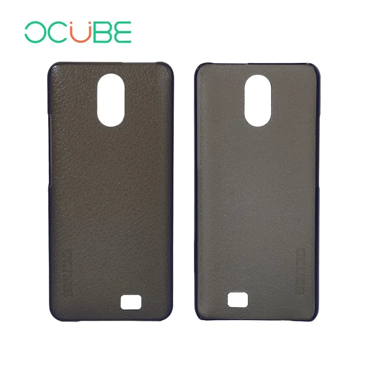 OCUBE Litchi Texture Plastic Phone Back Case for HomTom S12 - Black