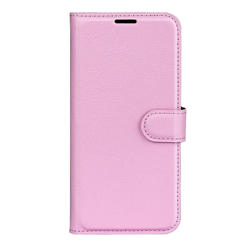 Litchi Texture Full Body Protection PU Leather Case Stand Wallet Phone Shell Cover for TCL 20 R 5G - Pink