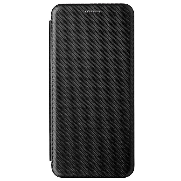 Caixa de Telefone de Textura de Fibra de Carbono Especial Cover Dobrável PU PU PU Para TCL 20 XE - Preto