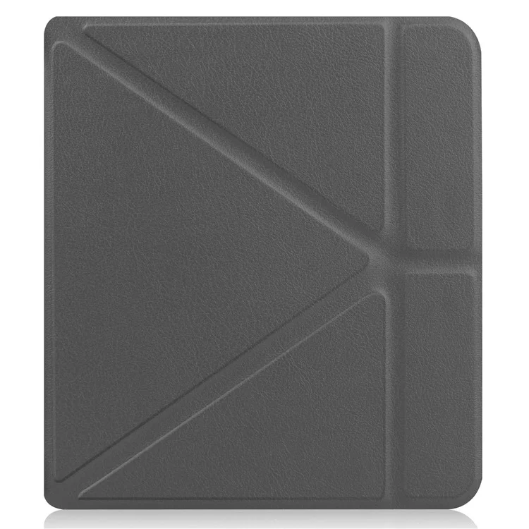 Función de Despertar/Dormir Automática Soporte de Origami Funda de Piel Sintética para Kobo Sage - Gris