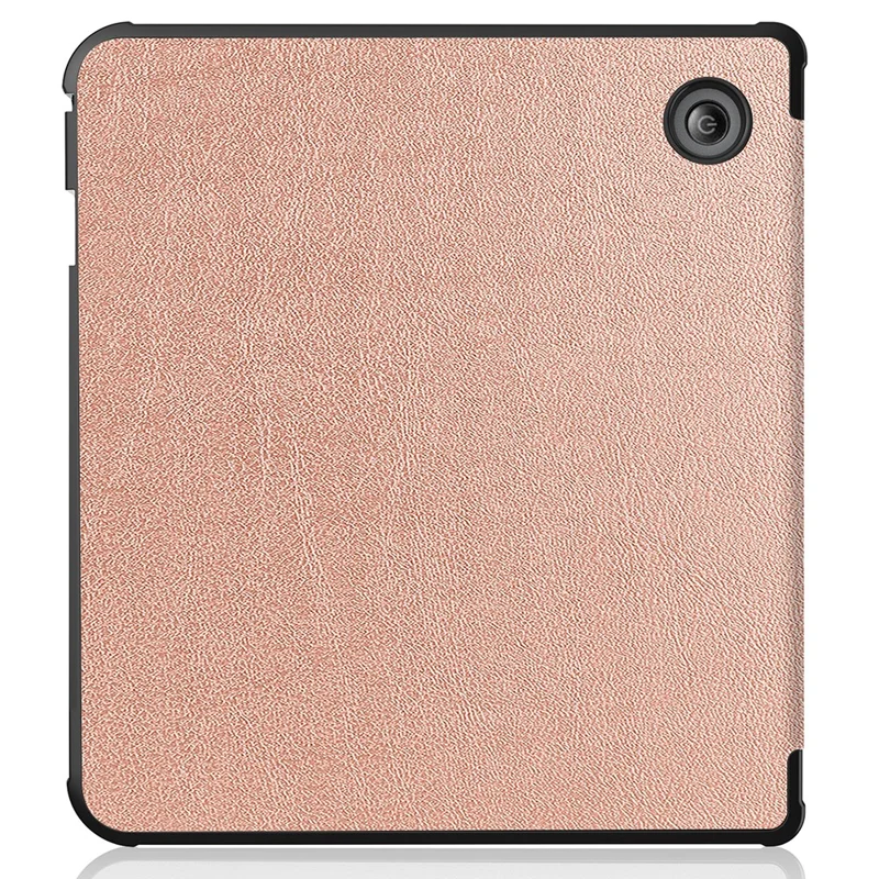Auto Wake/Sleep Function Origami Stand PU Leather Case Cover for Kobo Sage - Rose Gold