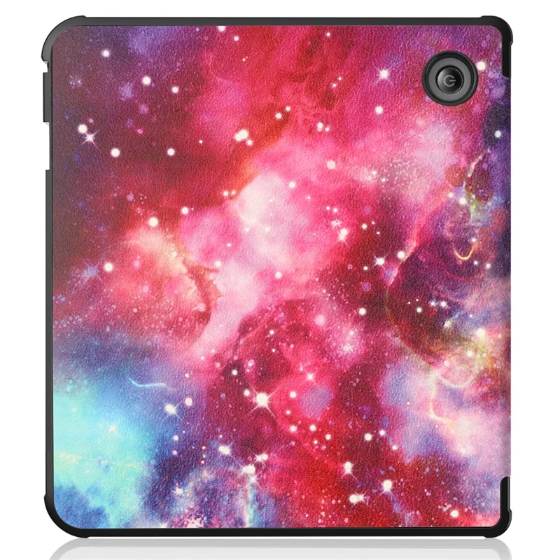 Mønstertrykt Origami ståplade PU læder + TPU hylster med automatisk tænd/sluk til Kobo Sage - Nebula