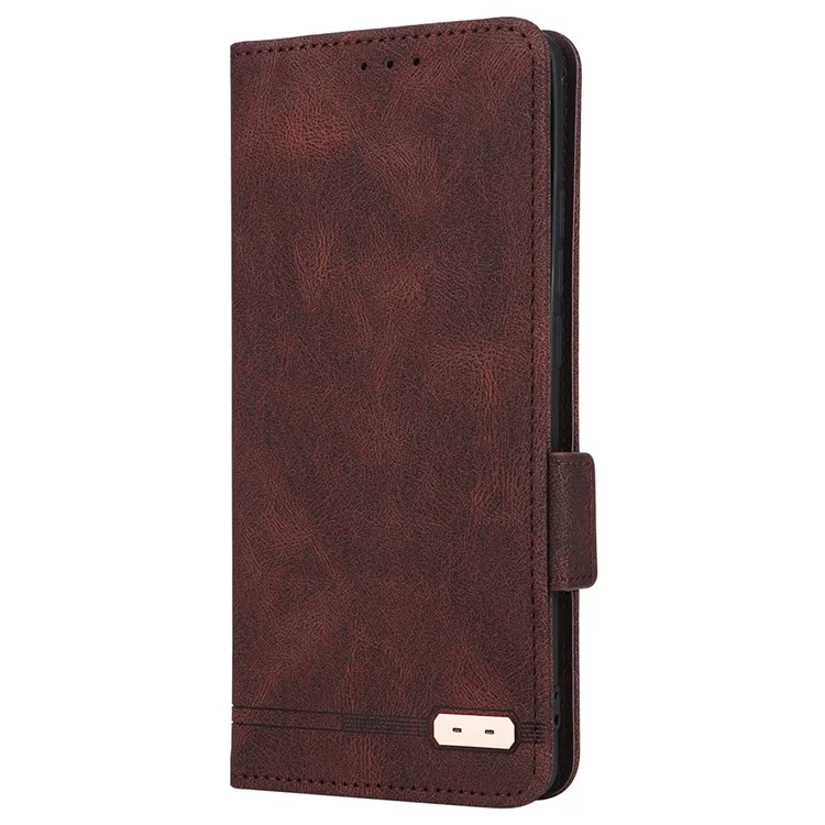 Para TCL 20 Pro 5G PU Caelo Capelo Capa Chumpela Capa Caso Folio Casa Com Palleta de Stand Stand - Café
