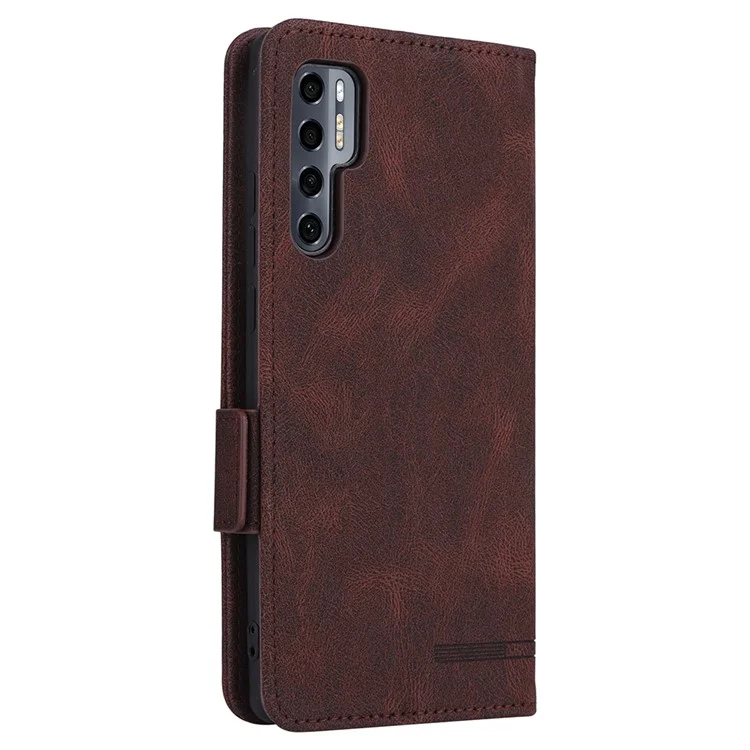 Para TCL 20 Pro 5G PU Caelo Capelo Capa Chumpela Capa Caso Folio Casa Com Palleta de Stand Stand - Café